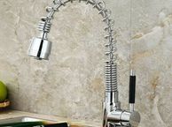 main image for ad Mixer Kitchen Tap Swivel Pull Out Spray Taps Sink Mixing Spring Neck Chrome