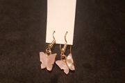 pink butterfly earrings