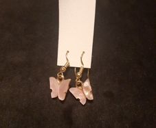 pink butterfly earrings