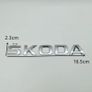 Skoda 3D ABS silver black for car Letter Lettering Emblem Rear tail trunk Decals badge sticker Decal styling Image 3
