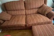Couch and. Storage  poof