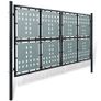 Black Double Door Fence Gate 300 x 200 cm Image 2