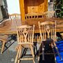 Pine Table With 7 Chairs, have to go, No Room Image 5
