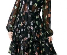 The Kooples Silk Tiered Butterfly Dress Size 1 (Small)