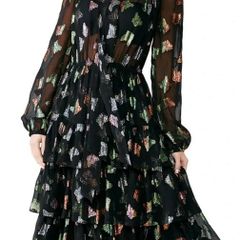 The Kooples Silk Tiered Butterfly Dress Size 1 (Small)
