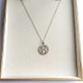 Vintage Sterling Silver 18 Pendant Necklace length 17" - 2g Image 3