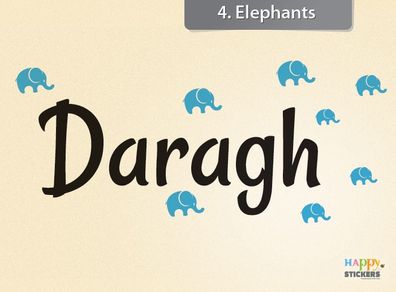 Personalized Name Wall Sticker For Boys / Vinyl Decal (Free Shipping)