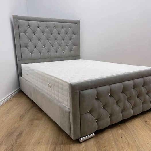 Double & King Size Bed Frame With Mattress Opt
