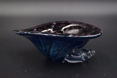 Vintage Mtarfa Glass Shell Bowl With Signature