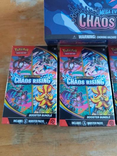 Pokemon Tcg Mega Evolution Chaos Rising Etb Plus Booster Bundles X4