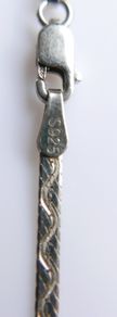 Vintage 925 Sterling Silver 16" Necklace Flat Chain 3.1 grams