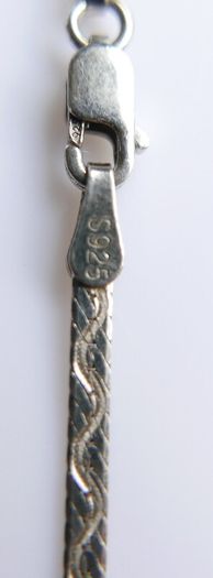 Vintage 925 Sterling Silver 16" Necklace Flat Chain 3.1 grams
