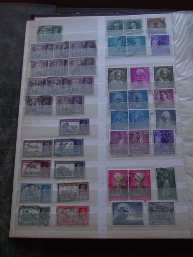 A big collection of Stamps from India, presented in the stock book