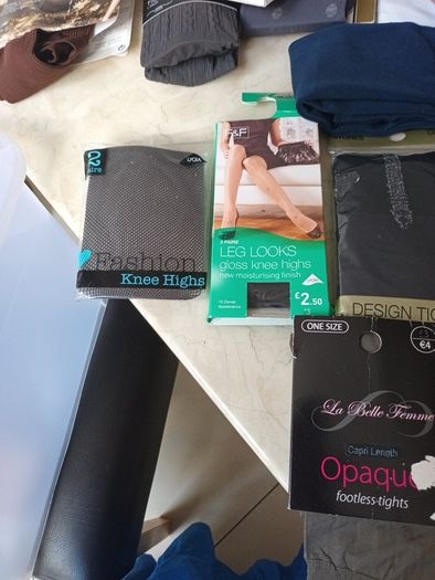 Ladies Tights- Different Colours & Styles X 12 Pairs.  Size -  Medium.   B.N.W.T.