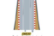 Scalextric C8233: New Lead In/Out Borders with Barriers (track)