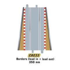 Scalextric C8233: New Lead In/Out Borders with Barriers (track)