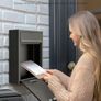 Wall Mount Mailbox for Outside, Large Locking Mailbox with Combination Lock, Security Mail Box for House, Safe Key Drop Box, Post Box, Steel Cash Drop Box for Home Office School, Black Image 2