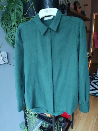 Mango green shirt.Size S