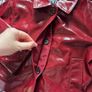 6-7years, Zara Red Faux Patent Leather Jacket Image 3