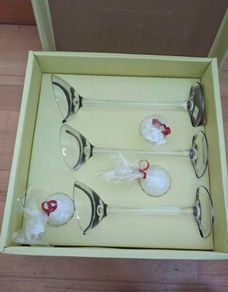 icon glass candle holders
