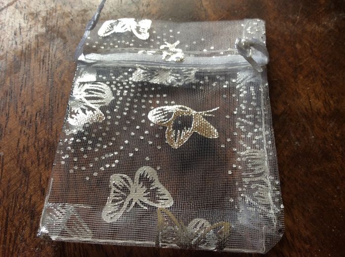 White and silver favours mini keep sakes