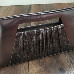 Vanity Fair pewter/black wedding clutch bag