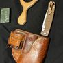 Bushcraft kit with leather belt pouch Image 2