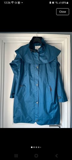 lighthouse raincoat blue size 14