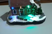 Miniature house with lights
