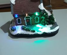 Miniature house with lights