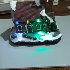Miniature house with lights