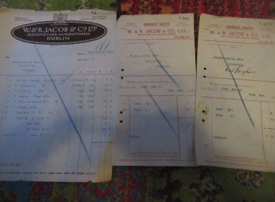 jacobs Biscuit co Dublin receipts