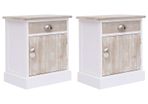 Bedside Cabinets 2 pcs 38x28x45 cm Paulownia Wood