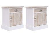 Bedside Cabinets 2 pcs 38x28x45 cm Paulownia Wood