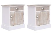 Bedside Cabinets 2 pcs 38x28x45 cm Paulownia Wood
