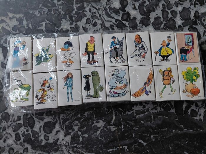 Vintage set of French matchboxes with all matches inside