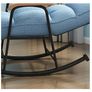 BRAND NEW Rocking Chair Home Bedroom Lounge Chairs Simple Modern Balcony Armchair Sofa Recliner Dark Blue Image 4