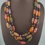 Vintage Venetian Style Handmade Ceremic Desgin MultiColor Glass Beads Necklace Image 10