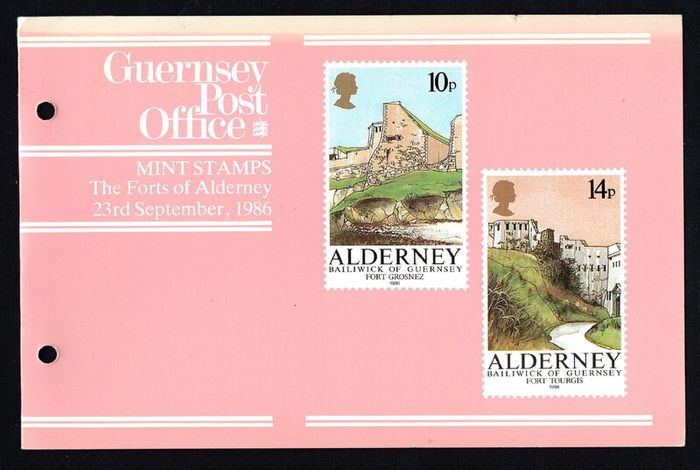 1986 Alderney Alderney Forts Commemorative Stamp Presentation Pack