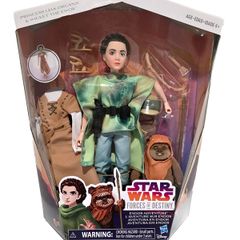 Star Wars Forces Of Destiny Princess Leia Organa & Ewok figure doll 12