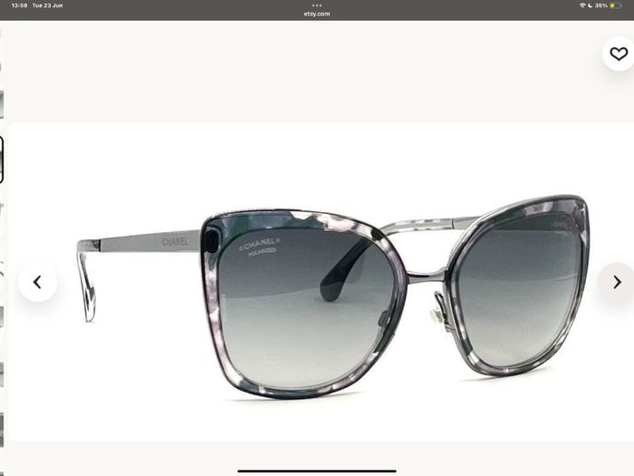 Authentic Chanel Blue Sunglasses