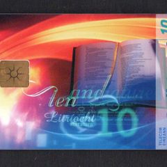 1996 Ireland 10 unit Irish culture literature definitive depicting abstract designs for various Irish cultural activities (Gemplus) Call Card Used. Telecom Eireann card number 1141.