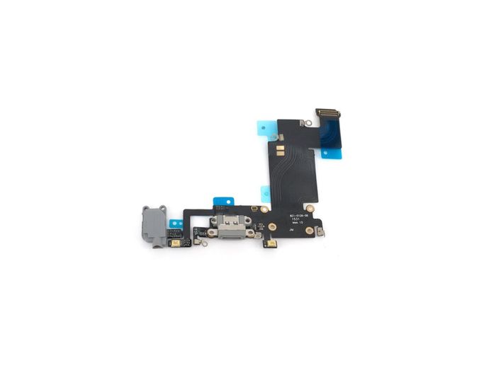 For iPhone 6s Plus Charging Port Connector Mic Headphone Jack Flex Cable Grey - FHT15IPCP