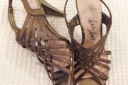 Gorgeous M&amp;S Metallic Sandals: Size 5