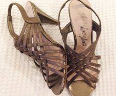 Gorgeous M&S Metallic Sandals: Size 5