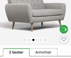 2 Seater Light Grey