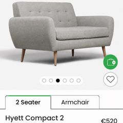 2 Seater Light Grey
