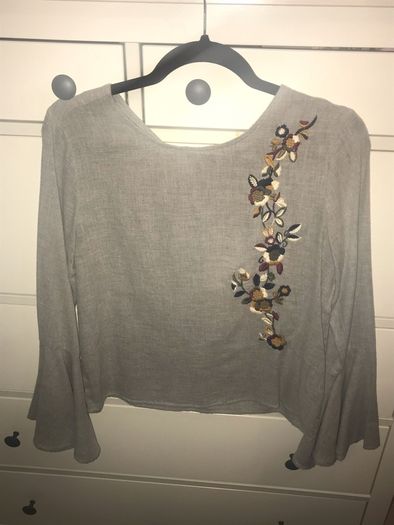 Zara flare sleeve blouse