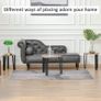 3 PCs Stackable Coffee Table Set Accent Furniture MDF Steel Frame Walnut (FREE POSTAGE) Image 4
