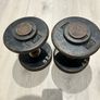 7.5KG Solid Metal Plate Dumbbells Pair Image 2